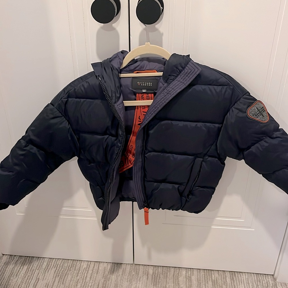 Gertrude puffer navy 6yo